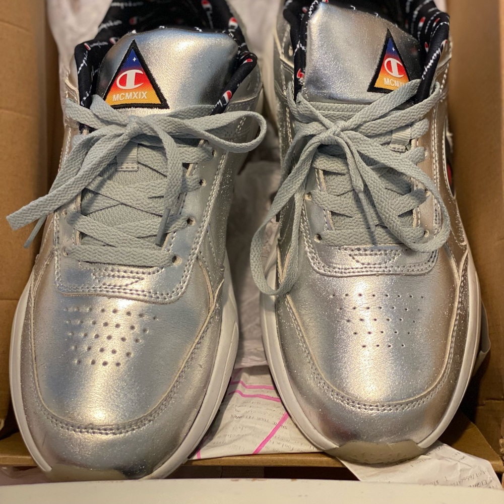 Champion Silver Metallic Athletic Shoes